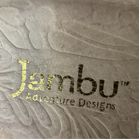 Jambu Burgundy Studded Strappy Wedge Sandals 11 - Picture 10 of 11